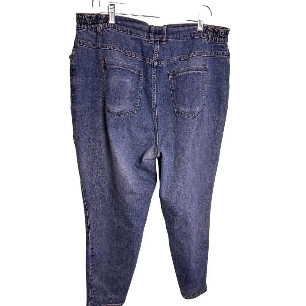 Catherine's Right Fit Curvy Jean Plus Stretch Denim Med Wash Straight Leg 16WP